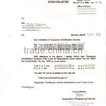 Company Registration Certificate