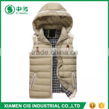 New Item European Style Slim Fit Lightweight Mens Cotton Down Vest for Winter photo-2