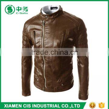 Wholesale Fashion Slim Fit Pelle Pelle Leather Jackets for Men photo-2