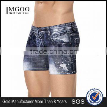 New Arrival Vivid Jeans Print Mens Underwear Boxer Vivid Slim Sexy Fashion Spandex Undergarments photo-1