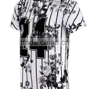 5% Elastane 95% Polyester Dry Fit Mens Sublimation Printed O Neck T Shirt Custom Heat Trasfered Tee Wholesale photo-2