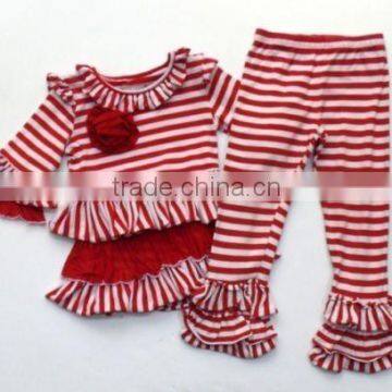 Children clothes boutique baby outfit red stripe christmas outfit holiday boutique outfit