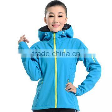 2017 Ultral Light Waterproof Breathable Women Polyester Soft Shell Jacket