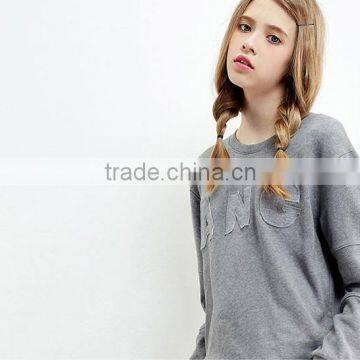 Female Hemp Grey Sets Round Collar Fleece photo-4