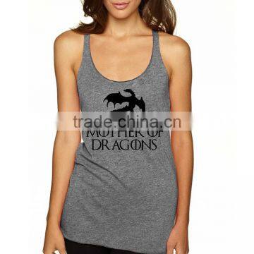 Women 100 Cotton New Model Wholesale Custom Silk Screen Printed Tank Top photo-3
