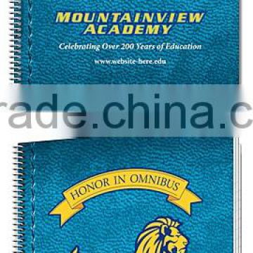 USA Made Full Color 50-Sheet Spiral Bound Notebook - pages are lined, bound on the left side and comes with your logo