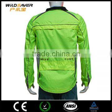 Rain Jacket Waterproof Breathable Jersey hi Vis Work Shirt photo-5