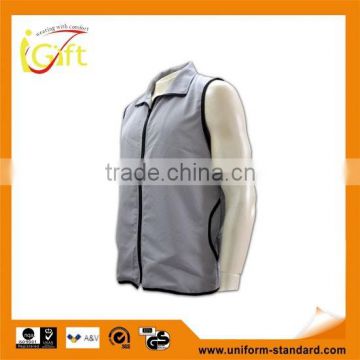 China manufactory high quality light color tailored unique pocket work vest