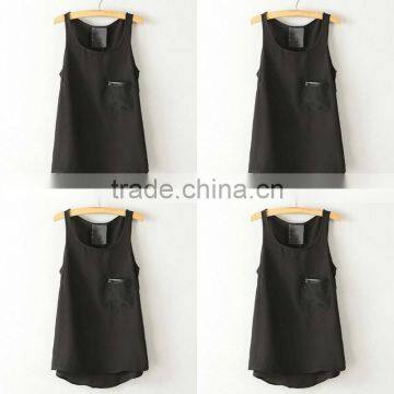 Newest Fashion Chiffon Ruffles Lace Patchwork Womens Tops photo-3