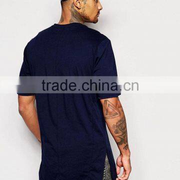 Guangzhou Shandao OEM Manufacturing Casual Summer 200g 40% Cotton 60% Polyster Short Sleeve O-neck Custom Side Split T Shirt photo-4