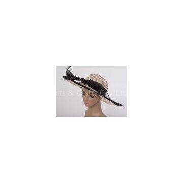 14cm Brim Customized Ladies Tea Party Hats With Bowknot Fascinators For Girls , 57cm Hats