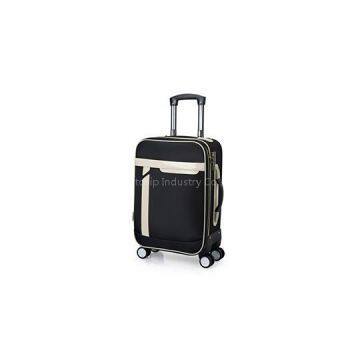 Large Compartment Nylon Bag Polyester Luggage Black Backpack 4 wheels Bag