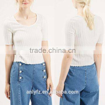 Full Size Plain Dyed Elastic Comfortable Slim Casual Plain Color T-shirt Custom Design T-shirt