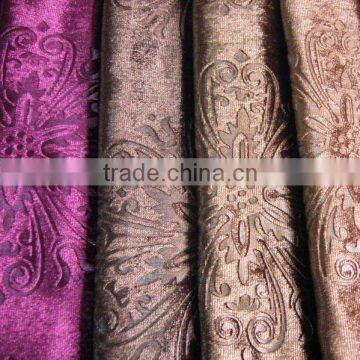 100% polyester embossed velvet