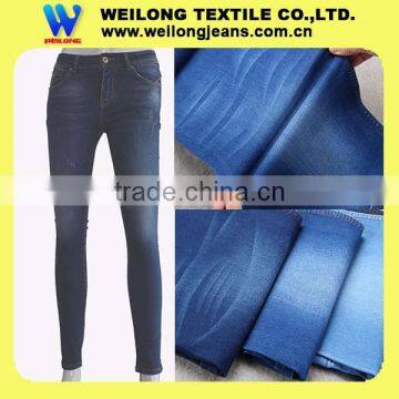 new fashion girls indigo blue 9 oz slub jeans fabric