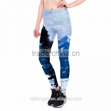 latest blue tree yoga jogging legging /morning xg lake skeleton rose plus size high waist athletic high waist yoga pants