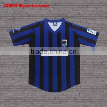 Professional sublimated youth striped soccer uniform