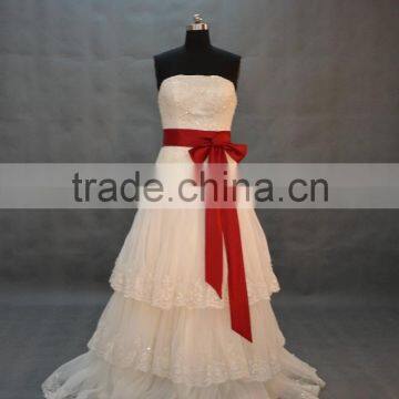 IN STOCK Off-The-Shoulder Ball gown lace wedding dress Flared skirt bridal gown SW08