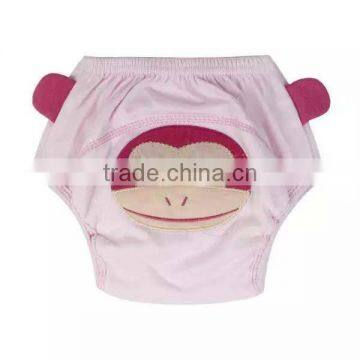 pink monkey style soft cotton reusable baby cloth diaper nappy