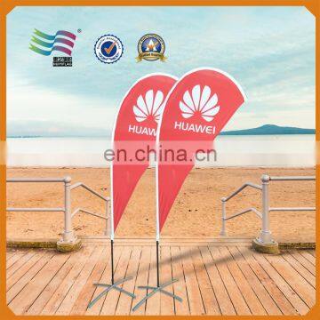 Outdoor custom printed teardrop banner beach flag manufacture