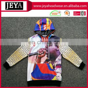 Wholesale pullover hoodie with digital printing supreme hoodie