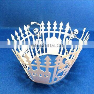 New Body skeleton design Laser Cut cupcake wrappers cake decoration favors