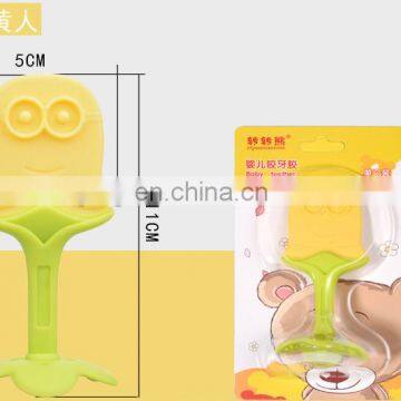 Custom eco friendly food grade soft silicone teether baby