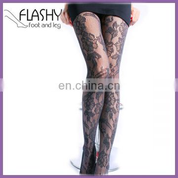 Ladies fashion fishnet flower floral sheer sparking sexy tights