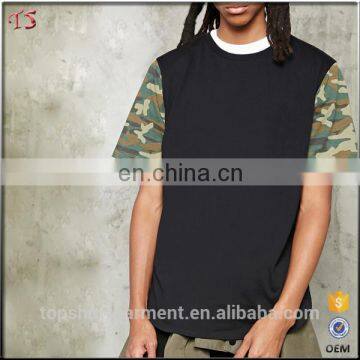 Clothing manufacturer cotton-blend camo crew neck custom t-shirt design