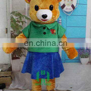 HI CE cartoon character adult mascot costume ,custom plush bear mascot costume for party