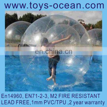 floating water ball,clear inflatable auqa zorbing ball for sale