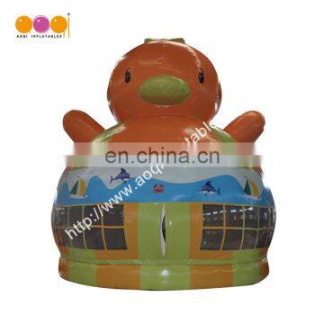 AOQI hot sale animal theme duck moonwalk, inflatable duck for kids