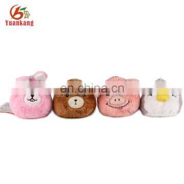 ICTI factory small cute plush ball shaped animal toy pendant