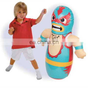 inflatable 3D bop bag tumbler kids boxing punching dummy