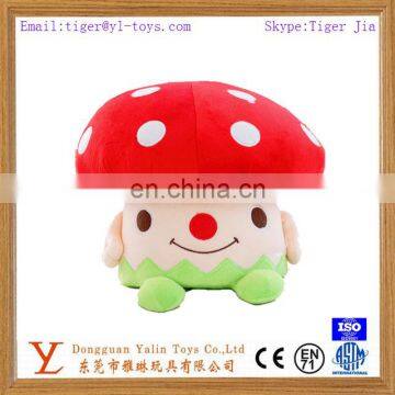 Plush cute smiling mushroom toy