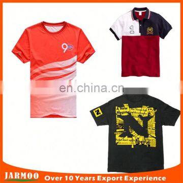 Low moq print logo sportswear cheap customize t shirt