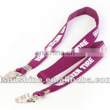 tublar lanyard with single side logo printed