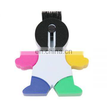 Promotional human shaped highligheer and Multi function Marker Highlighter with Keyboard Brush and Screen Eraser