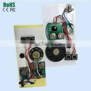 10 to 60 Seconds Chip Recordable Sound Module for Greeting Cards