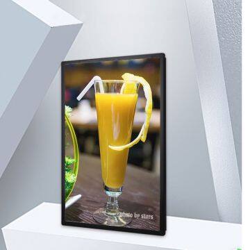 Customized LED Magnetic Absorption Ultra-thin Light Box Single Side Lighting Indoor Shop Special Hotel Milk Tea Shop Wall Type Billboard Light Box ad Frame Customized photo-2