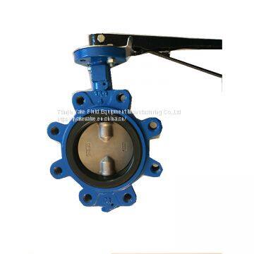 Lug Conentric SS304 Disc Butterfly Valve Lug Double Shaft Pinless Butterfly Valve With Lever photo-3