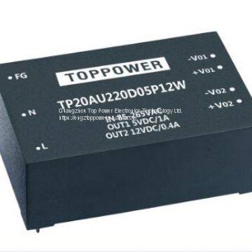 TOPPOWER 20W 3KV Isolation Wide Input AC/DC Converters