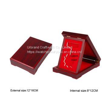 China custom hot sell wood medal packaging box for medals wooden medal coin storage display box with custom logo