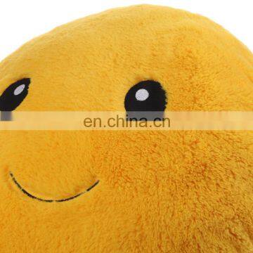 Smiley Face Emoticon Expression Emoji Stuffed Plush Pillow Toys Soft Touch Hug Emotion Yellow Round Large Pillow 19.6" photo-5