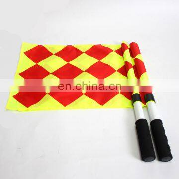 Custom Sporting Goods Football Red And Yellow Patrol Soccer Referee Flags