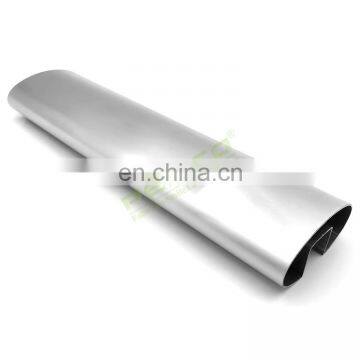 China gold manufacturer stainless steel elliptical oval grooved tubes slot slotted pipe tube for handrails