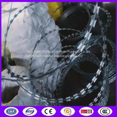 16m length 12kg per roll 500 mm outside diameter concertina razor barbed wire