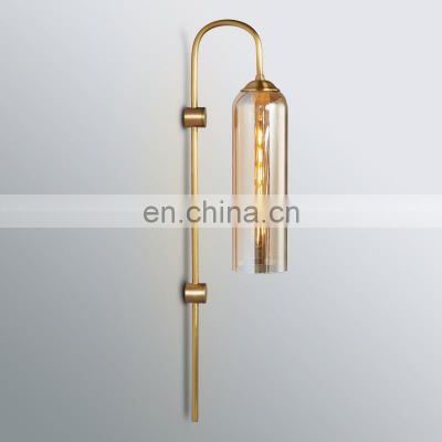 Long Tube Glass Wall Light LED Bedside Wall Lamp Decorative Lamps For Home