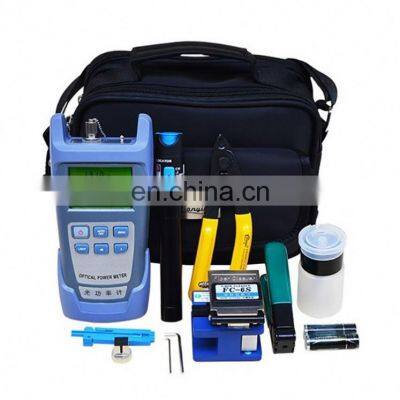 Ftth Fiber Optic Tool Kit With power meter visual fault locator Fiber Cleaver Miller Cramper And FTTH Stripper