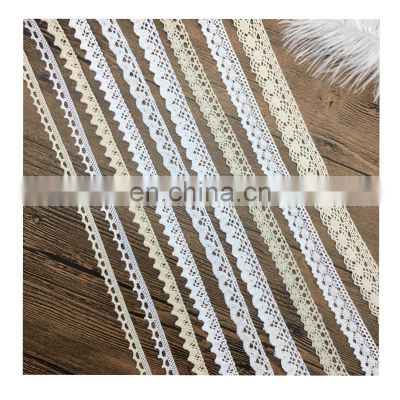 Wholesale Border Clothing Accessories Embroidery White Cotton Ribbon Lace